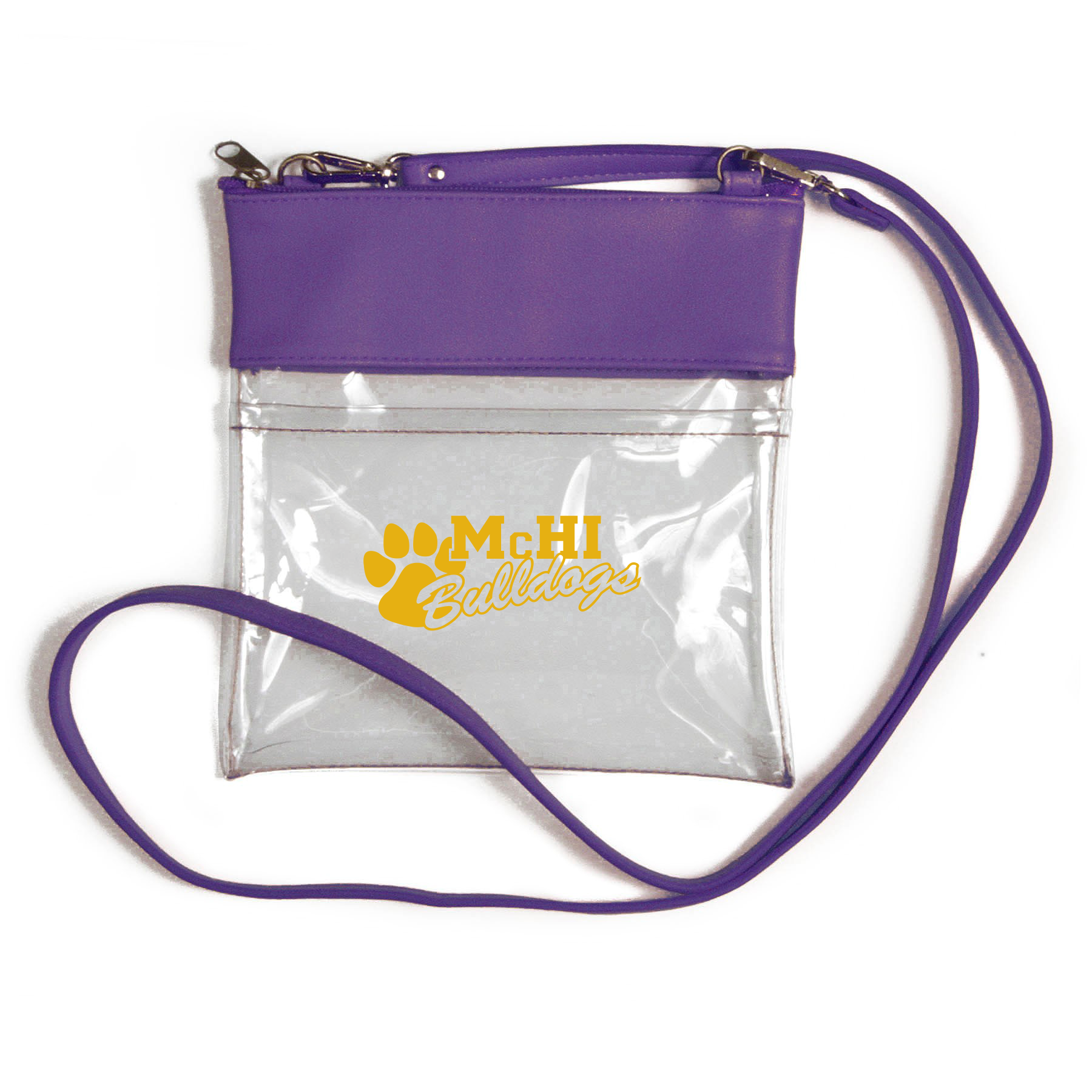 Clear Stadium Approved Crossbody Bag 9 Colors - Purple
